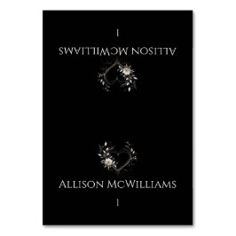 結婚の座席表-モダン花とハート テーブルナンバー