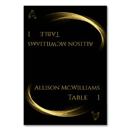 結婚の座席表 – 家禽のアイコン – ゴールデンエレガンス テーブルナンバー