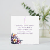 結婚の座席表 – 熱帯フローラ 招待状 (スタンド正面)