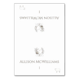 結婚の座席表 – 肉のアイコン – 花 テーブルナンバー