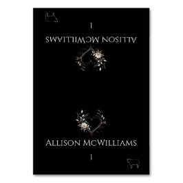 結婚の座席表 – 肉のアイコン – 花 テーブルナンバー