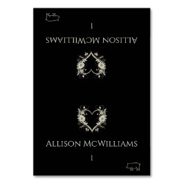 結婚の座席表 – 豚肉アイコン – 花とハート テーブルナンバー