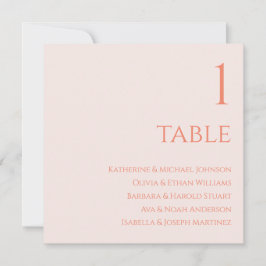 結婚の座席表 – 赤面 招待状