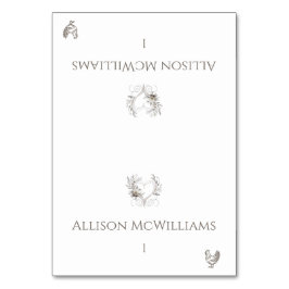 結婚の座席表 – 鶏のアイコン – 花 テーブルナンバー