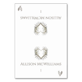 結婚の座席表 – 鶏のアイコン – 花 テーブルナンバー