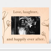 結婚の引用文の花カスタム木枠 レーザー彫刻フレーム