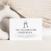 結婚の後のパーティの招待状挿入カード エンクロージャーカード