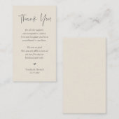 結婚の心に感謝モダンCream Gray エンクロージャーカード (正面/裏面)