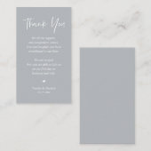 結婚の心に感謝Pastel Chill Gray エンクロージャーカード (正面/裏面)