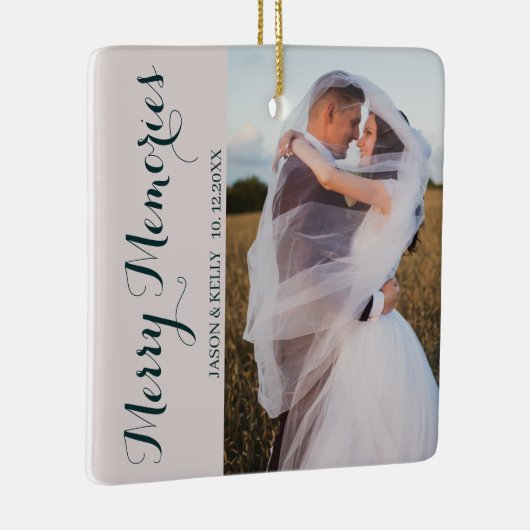 結婚の思い出メリーフォトセラミックオーナメント セラミックオーナメント (右)
