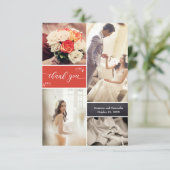 結婚の思い出」パーソナライズされたありがとう サンキューカード (スタンド正面)