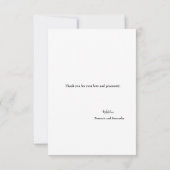 結婚の思い出」パーソナライズされたありがとう サンキューカード (裏面)