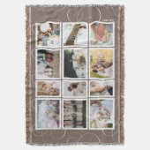 結婚の思い出Photo Collage Keepsake スローブランケット (正面縦)