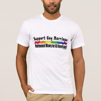 結婚の悲惨さの平等のTシャツ Tシャツ