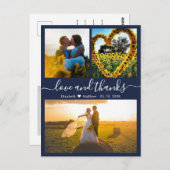 結婚の愛と写感謝してい真コラージュ ポストカード (正面/裏面)