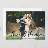 結婚の愛と写感謝してい真感謝B サンキューカード (正面/裏面)