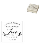 結婚の愛と感謝してい引用文シック植物学エレガント科 ラバースタンプ (押印)