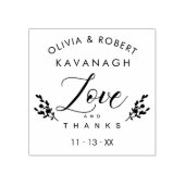 結婚の愛と感謝してい引用文シック植物学エレガント科 ラバースタンプ (インプリント)