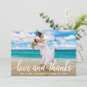 結婚の愛と感謝してい |写真ありがとう サンキューカード (スタンド正面)