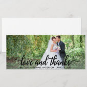 結婚の愛と感謝 | フォト サンクス W 招待状 (正面/裏面)