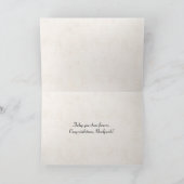 結婚の愛のフォントと葉の カード (内部)