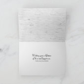 結婚の愛の葉オン樺の木 カード (内部)