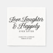 結婚の愛引用文 スタンダードカクテルナプキン (正面)