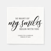 結婚の愛引用文 スタンダードカクテルナプキン (正面)