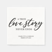 結婚の愛引用文 スタンダードカクテルナプキン (正面)