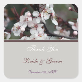 結婚の感謝していステッカーやカードなど スクエアシール