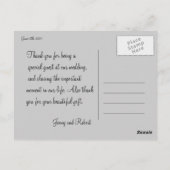 結婚の感謝していステッカーやカードなど ポストカード (裏面)