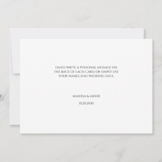 結婚の感謝していフローラ サンキューカード (裏面)