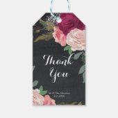 結婚の感謝していメッセージカードブルゴーニュフローラ ギフトタグ (正面)