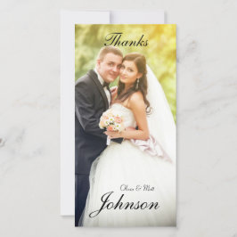 結婚の感謝してい写真 サンキューカード