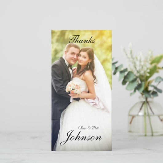 結婚の感謝してい写真 サンキューカード (スタンド正面)