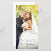 結婚の感謝してい写真 サンキューカード (正面/裏面)