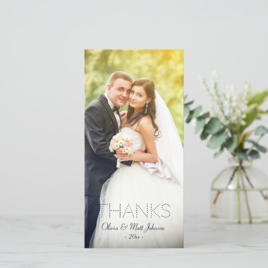 結婚の感謝してい写真 サンキューカード (スタンド正面)