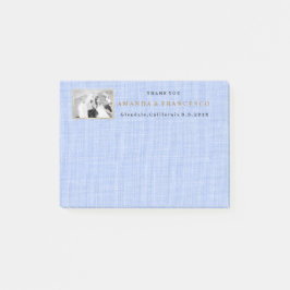 結婚の感謝のギフト好意Burlap Gray ポストイット