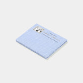 結婚の感謝のギフト好意Burlap Gray ポストイット (アングル)