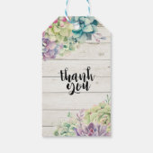 結婚の感謝ギフトラベルは木材を吸素朴う ギフトタグ (裏面)