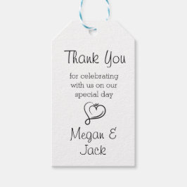 結婚の感謝ギフトラベル、カスタマイズ可能 ギフトタグ