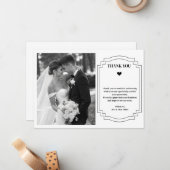 結婚の感謝状カード ノートカード (正面/裏面インサイチュ)