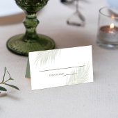結婚の手のひらエレガントの葉披露宴の座席 プレイスカード