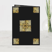 結婚の折り畳みカード黒金ゴールド（メニュー付） 招待状 (裏面)