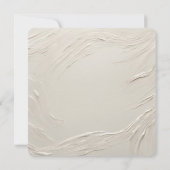 結婚の抽象芸術アイボリーテクスチャ 招待状 (裏面)