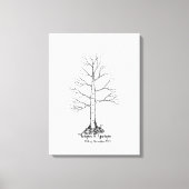 結婚の指紋ツリーゲストブック – Canvas キャンバスプリント (正面)