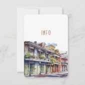 結婚の挿入INFOと詳細New Orleans Invita 招待状 (裏面)