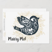 結婚の提案バレンタインデー シーズンカード (正面/裏面)