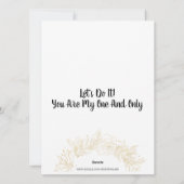 結婚の提案バレンタインデー シーズンカード (裏面)