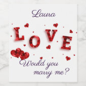 結婚の提案 ワインラベル (シングルラベル)